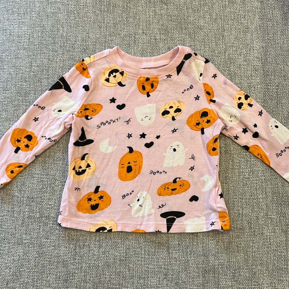 Pink Halloween long sleeve tee. Old Navy. Size 18-24 mo